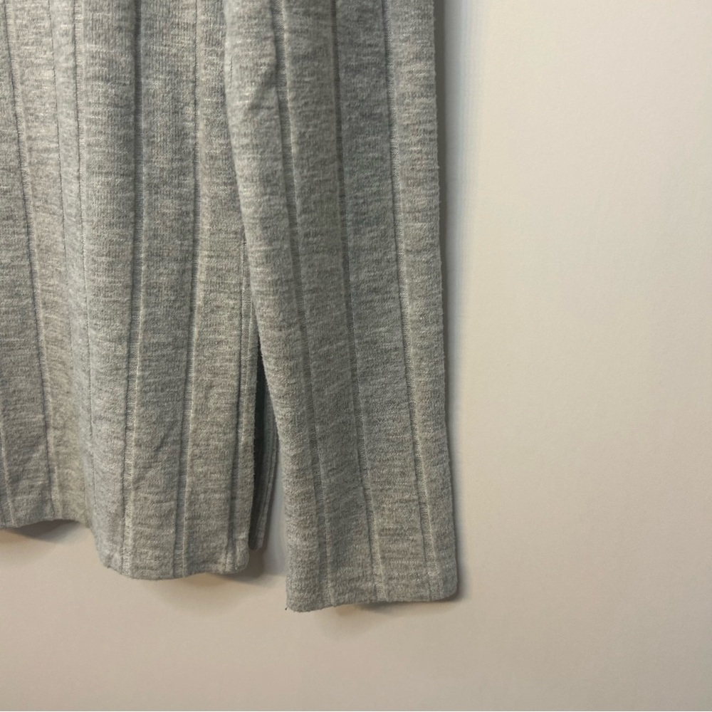 by Anthropologie Women’s Grey Scoop Neck Ribbed Side-Slit Tunic Sweater, Medium - Picture 5 of 10